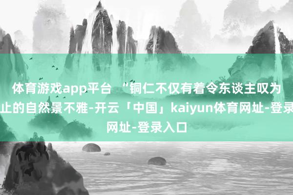 体育游戏app平台  “铜仁不仅有着令东谈主叹为不雅止的自然景不雅-开云「中国」kaiyun体育网址-登录入口