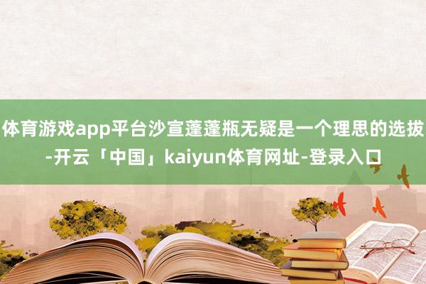 体育游戏app平台沙宣蓬蓬瓶无疑是一个理思的选拔-开云「中国」kaiyun体育网址-登录入口