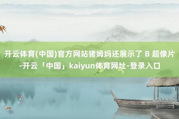 开云体育(中国)官方网站猪姆妈还展示了 B 超像片-开云「中国」kaiyun体育网址-登录入口
