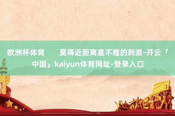 欧洲杯体育       莫得近距离直不雅的刺激-开云「中国」kaiyun体育网址-登录入口