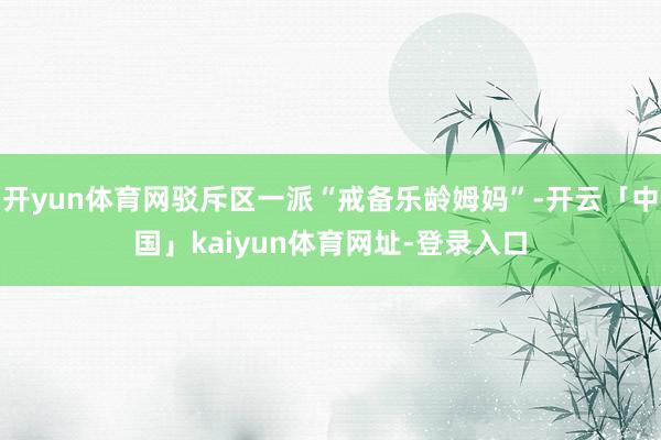 开yun体育网驳斥区一派“戒备乐龄姆妈”-开云「中国」kaiyun体育网址-登录入口
