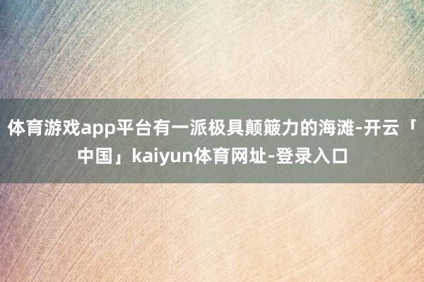 体育游戏app平台有一派极具颠簸力的海滩-开云「中国」kaiyun体育网址-登录入口