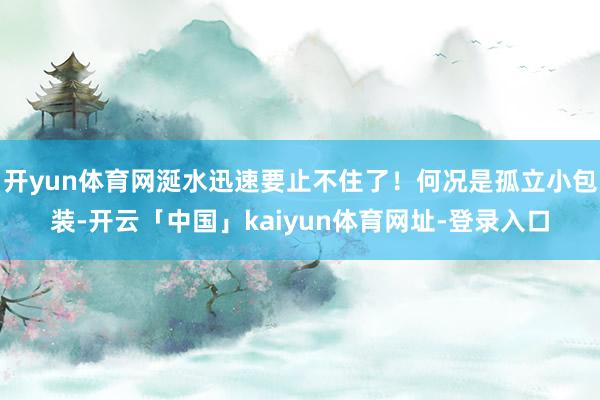 开yun体育网涎水迅速要止不住了！何况是孤立小包装-开云「中国」kaiyun体育网址-登录入口