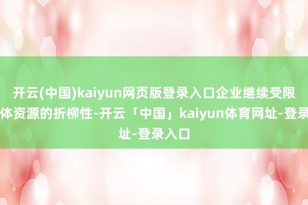 开云(中国)kaiyun网页版登录入口企业继续受限于媒体资源的折柳性-开云「中国」kaiyun体育网址-登录入口