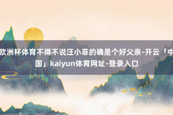 欧洲杯体育不得不说汪小菲的确是个好父亲-开云「中国」kaiyun体育网址-登录入口