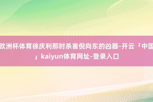 欧洲杯体育徐庆利那时杀害倪向东的凶器-开云「中国」kaiyun体育网址-登录入口