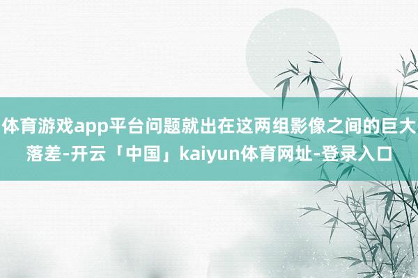 体育游戏app平台问题就出在这两组影像之间的巨大落差-开云「中国」kaiyun体育网址-登录入口