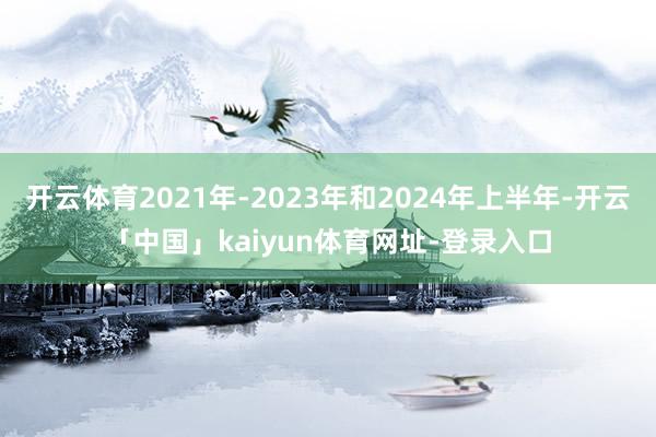 开云体育2021年-2023年和2024年上半年-开云「中国」kaiyun体育网址-登录入口