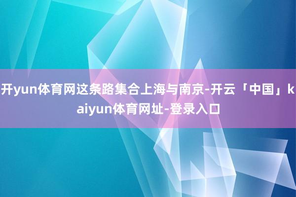 开yun体育网这条路集合上海与南京-开云「中国」kaiyun体育网址-登录入口