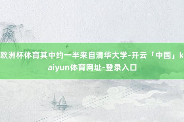 欧洲杯体育其中约一半来自清华大学-开云「中国」kaiyun体育网址-登录入口